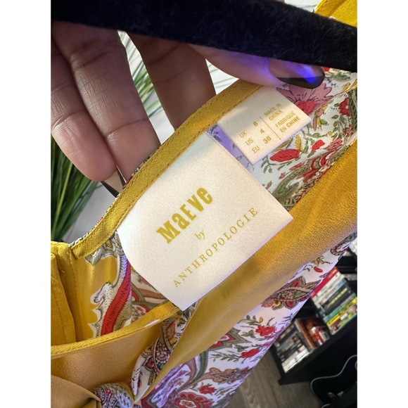 Anthropologie Maeve Scarf-Printed Silk Blouse - Size 4 - Picture 10 of 14